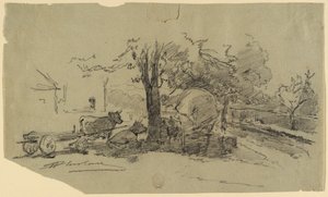 村の広場 作： Walter Shirlaw