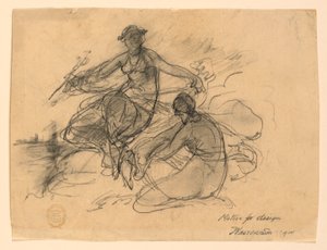 商売ともう一つの寓話（紙幣デザインのモチーフ） 作： Walter Shirlaw