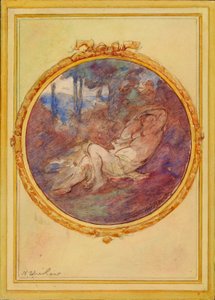 装飾パネルのためのフィギュア・スタディ 作： Walter Shirlaw