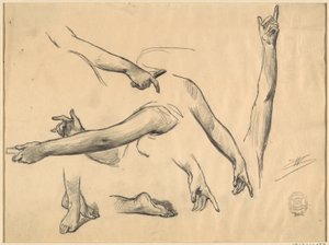 女性の手足の研究 作： Walter Shirlaw