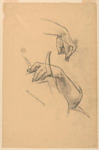女性の左腕と右手の研究 作： Walter Shirlaw