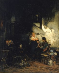 イン（ドイツ、1873年頃）。 作： Walter Shirlaw