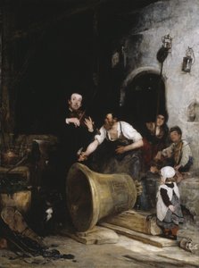 鐘の調子を整える、1874 作： Walter Shirlaw