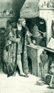 彼の研究室での錬金術師としてのジェームズ4世 作： Walter Stanley Paget
