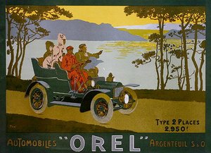 Orel 自動車の広告 (カラー リソ) 作： Walter Thor