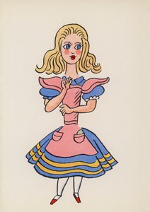 児童書のフィギュア不思議の国のアリス（カラーリトグラフ） 作： Walter Trier