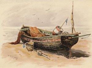フランス漁船（カラーリトグラフ） 作： Walter William May