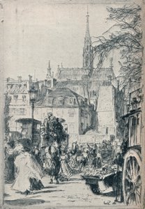 聖ミシェル広場、パリ、c1913 作： Walter Zeising