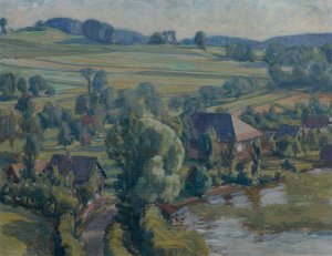 ウンターブッフベルク近くのアッター湖の風景 作： Walther Gamerith