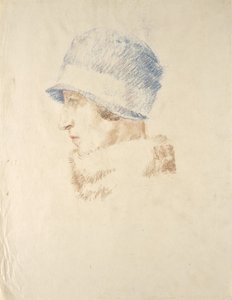 帽子をかぶった女性 作： Walther Gamerith