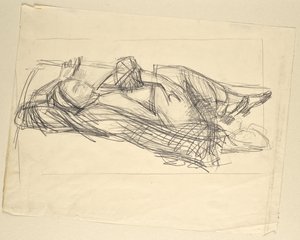 ソファに座るグレーテ・ガメリス 作： Walther Gamerith