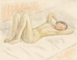 横たわる女性のヌード