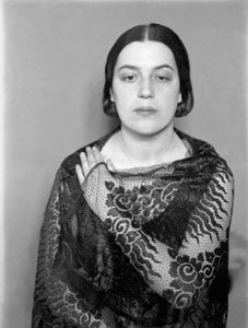 アニタ・ピットーニの肖像、1933年頃（モノクロ写真）