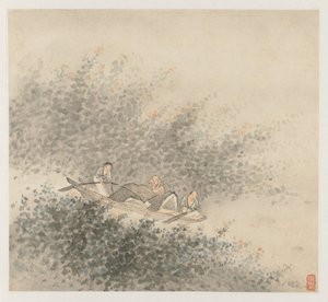 風景のアルバム：葉6、1677年。 作： Wang Gai