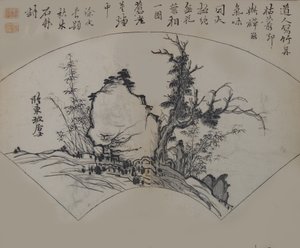 蘇軾（そしょく）1037-1101の「老樹・竹・岩」を徐渭（じょい）が解釈したもので、1679年の初版。 作： Wang Gai