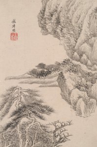 さまざまな巨匠のスタイルの風景：王蒙の後の風景（1308） 作： Wang Jian