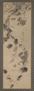 風と月光の中の葡萄の木」明時代、1368年～1644年 作： Wang Liangchen