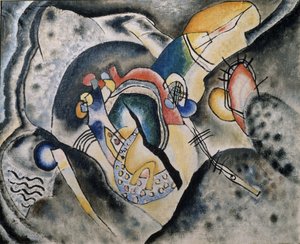 黒のストローク、1920 作： Wassily Kandinsky
