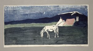 夕暮れ 夕暮れ、1904年。 作： Wassily Kandinsky