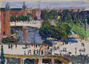 アムステルダム-窓からの眺め。 1904 作： Wassily Kandinsky