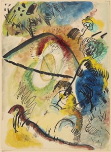 水彩Ⅸ（黒線あり） 作： Wassily Kandinsky