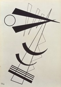 黒/白で強調されたウェイト 作： Wassily Kandinsky