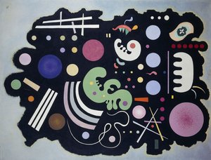 黒のパッチワーク;ノワールビガレ 作： Wassily Kandinsky