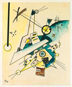 コンポジション（インク・水彩・紙 作： Wassily Kandinsky