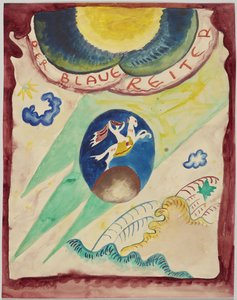 年鑑「Der Blaue Reiter」の表紙の下書き 作： Wassily Kandinsky