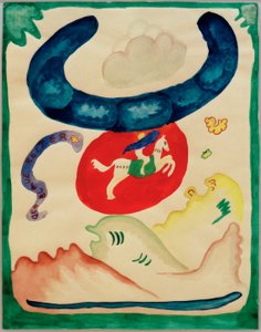 アルマナック「ザブルーライダー」のカバーのデザイン 作： Wassily Kandinsky