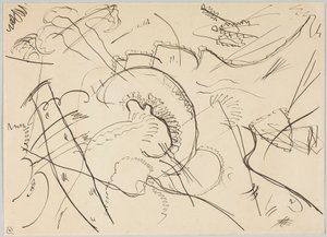 「白フチのある絵」の下書き 作： Wassily Kandinsky
