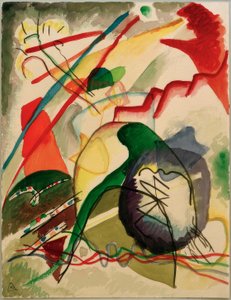 白い枠のある下書き 作： Wassily Kandinsky