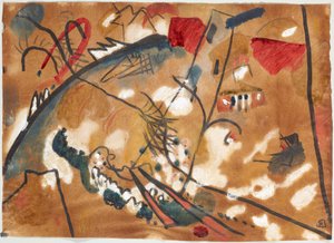 「即興24（トロイカII）」の下書き 作： Wassily Kandinsky