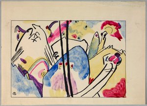 「コンポジションⅣ」の下書き 作： Wassily Kandinsky