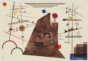 軽い間で重い;光の間で難しい 作： Wassily Kandinsky