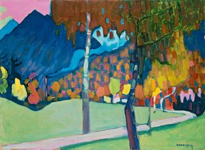 秋の研究、おそらくオーバーアウから 作： Wassily Kandinsky