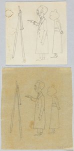 イーゼルの前のカンディンスキーとミュンター 作： Wassily Kandinsky