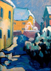 コッヘル-墓地と牧師館 作： Wassily Kandinsky