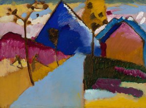 コッヘル、ストレート ストリート、1909 年。 作： Wassily Kandinsky
