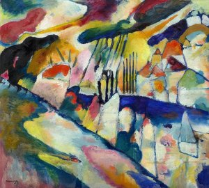 雨のある風景。 1913
