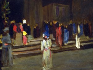 "Le parc de saint cloud, entree" (サン・クルーの公園、入口) ヴァシリー・カンディンスキー（またはワシリイ・カンディンスキー、カンディンスキージ）の絵画。 作： Wassily Kandinsky