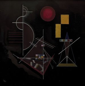 簡単に難しい（2つに軽い）。 1929 作： Wassily Kandinsky