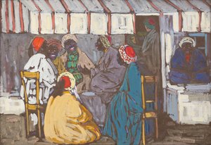 モーレン カフェ、1905 年。 作： Wassily Kandinsky