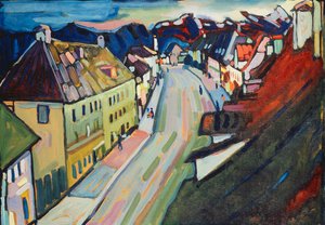 ムルナウ-アッパーマーケットストリート;マルナウ-オーバーマルクト 作： Wassily Kandinsky