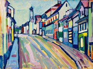 ムルナウ-ローワーマーケットストリート;ムルナウ-ウンターマルクト 作： Wassily Kandinsky