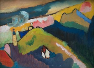 ムルナウ - 教会のある山の風景 作： Wassily Kandinsky