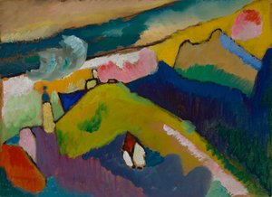 ムルナウ - 教会のある山の風景 作： Wassily Kandinsky