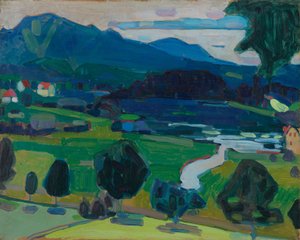 ムルナウ - シュタッフェル湖の眺め 作： Wassily Kandinsky