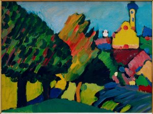ムルナウ-教会のある秋の風景 作： Wassily Kandinsky