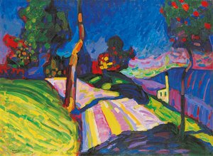 ムルナウ、コールグルーバー通り、1908年。 作： Wassily Kandinsky